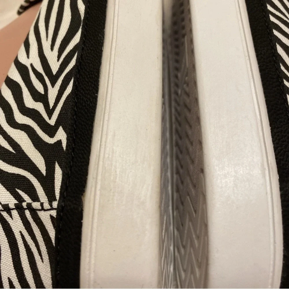 Toms Black and White Zebra Print Sneakers